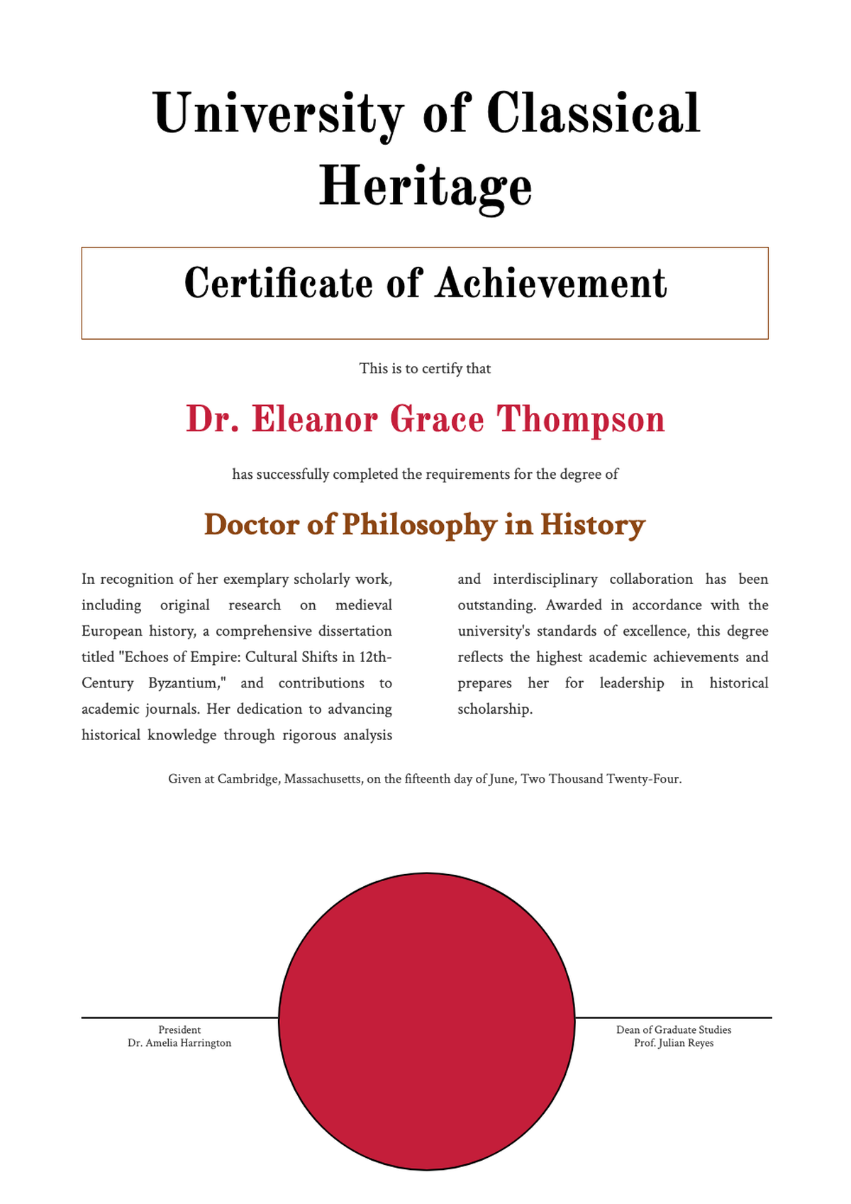 Formal university certificate in engineering entrepreneurship with signatures and seal_variant_1